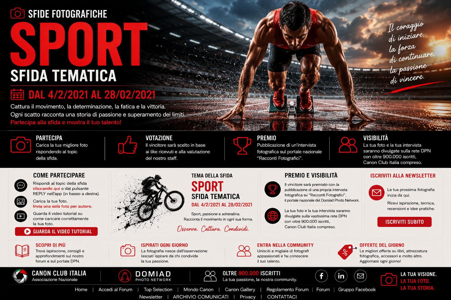 Sfida Tematica SPORT – dal 4/2/2021 al 28/02/2021