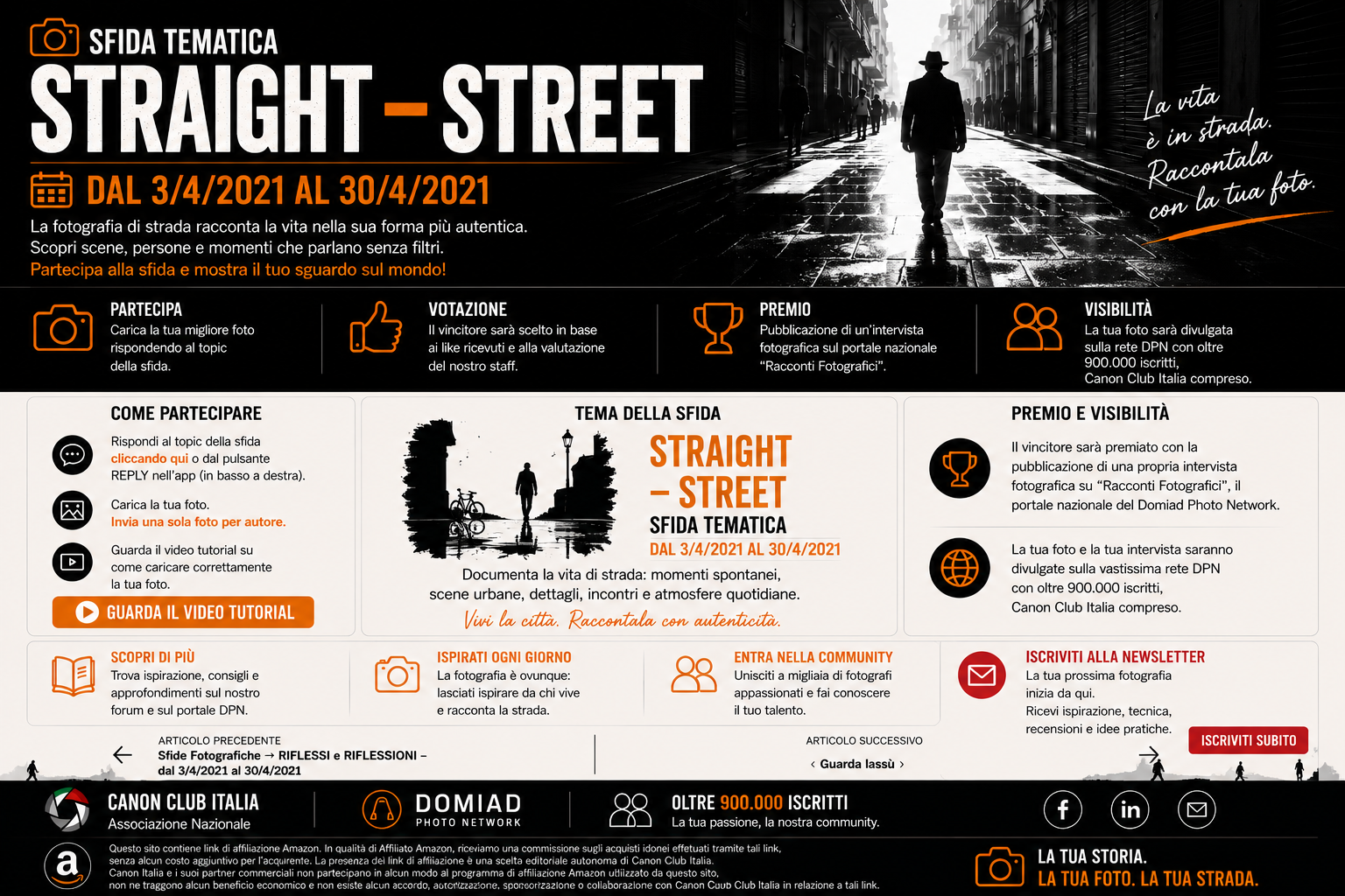 Sfida Tematica STRAIGHT – STREET – dal 3/4/2021 al 30/4/2021