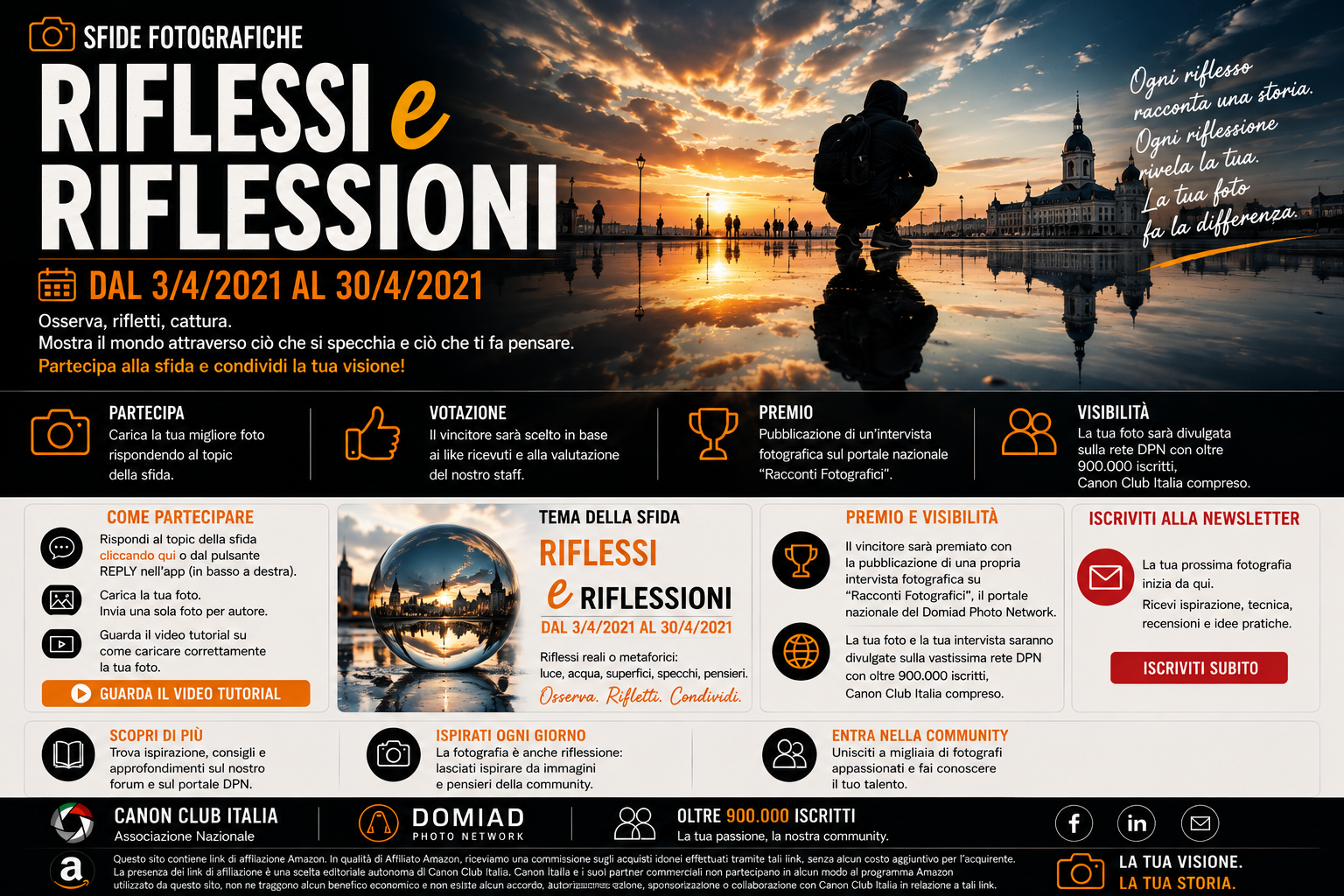 Sfide Fotografiche → RIFLESSI e RIFLESSIONI  – dal 3/4/2021 al 30/4/2021
