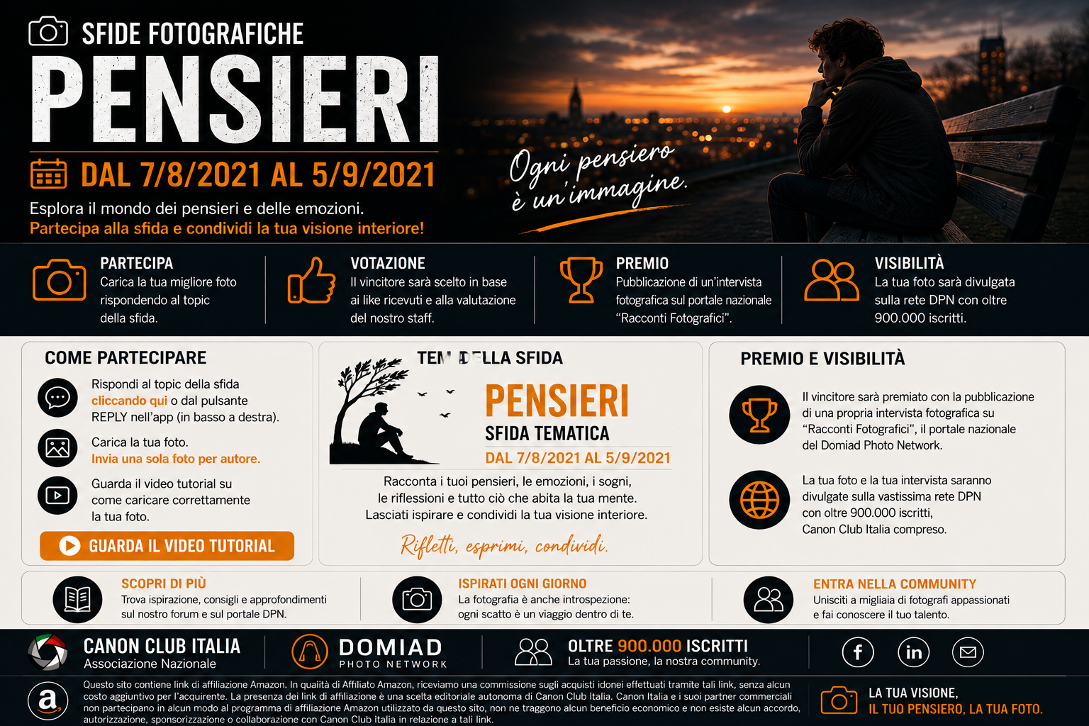 Sfide Fotografiche → PENSIERI  – dal 7/8/2021 al 5/9/2021