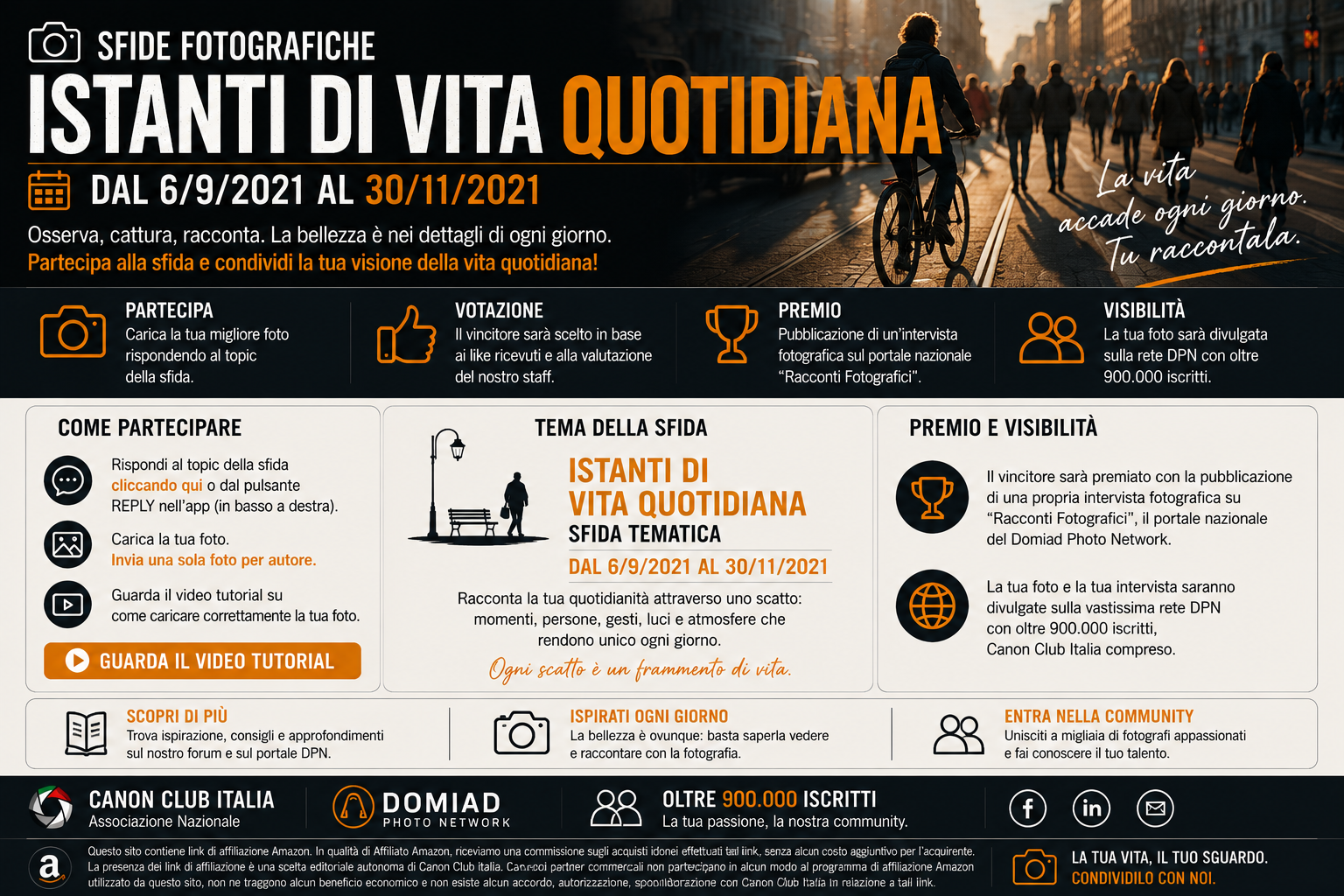 Sfide Fotografiche → Istanti di vita quotidiana  – dal 6/9/2021 al 30/11/2021