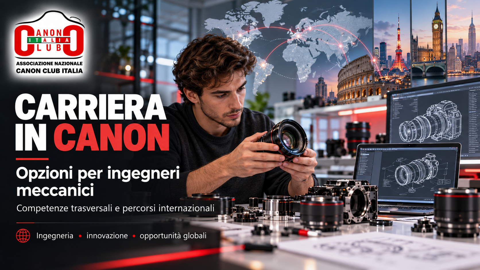Opzioni di carriera per ingegneri meccanici in Canon: competenze trasversali e percorsi internazionali