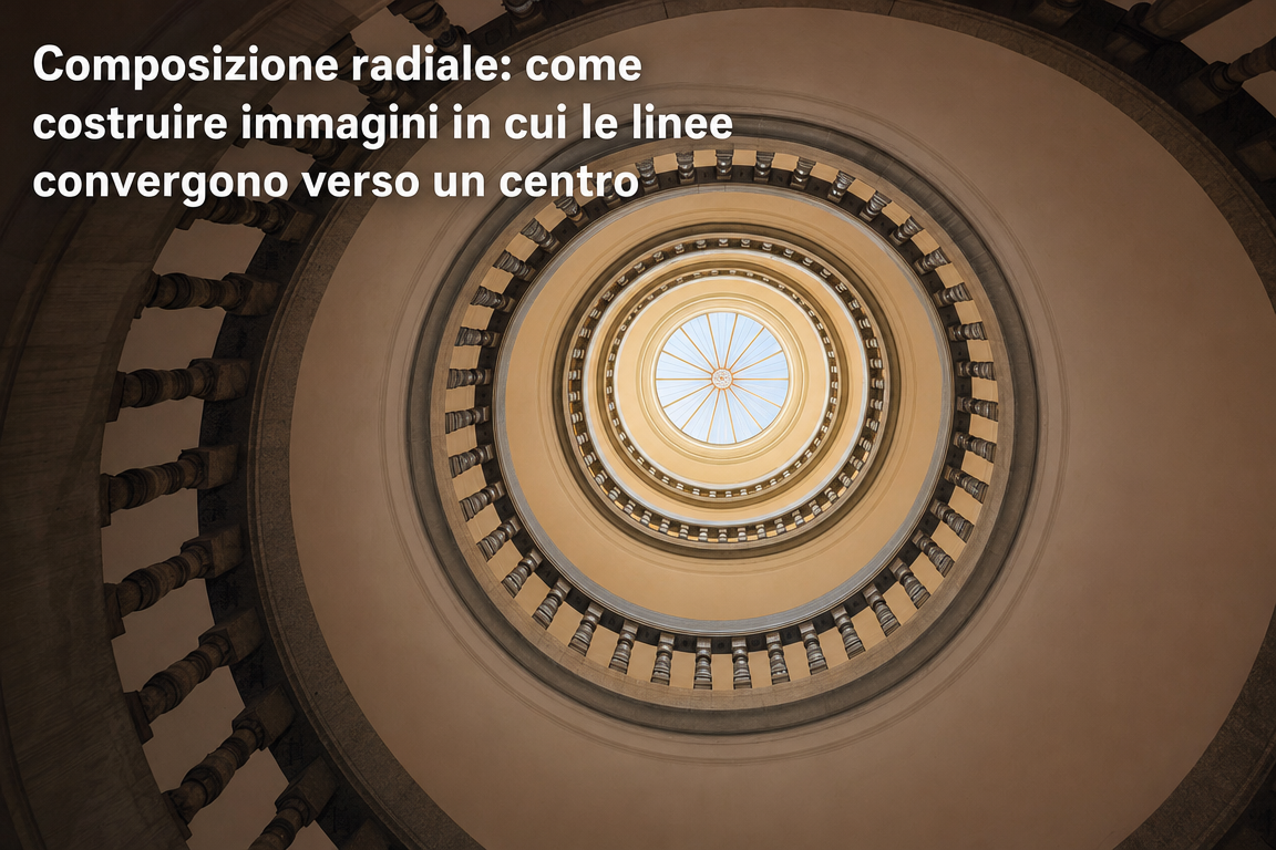 Composizione radiale: come costruire immagini in cui le linee convergono verso un centro